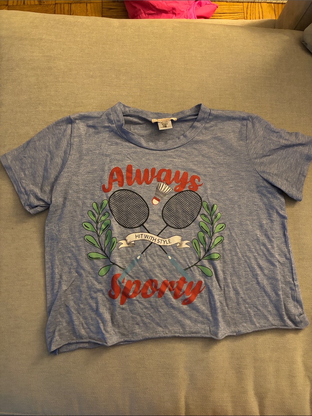 Blue 'Always Sporty' Kids Graphic Tee